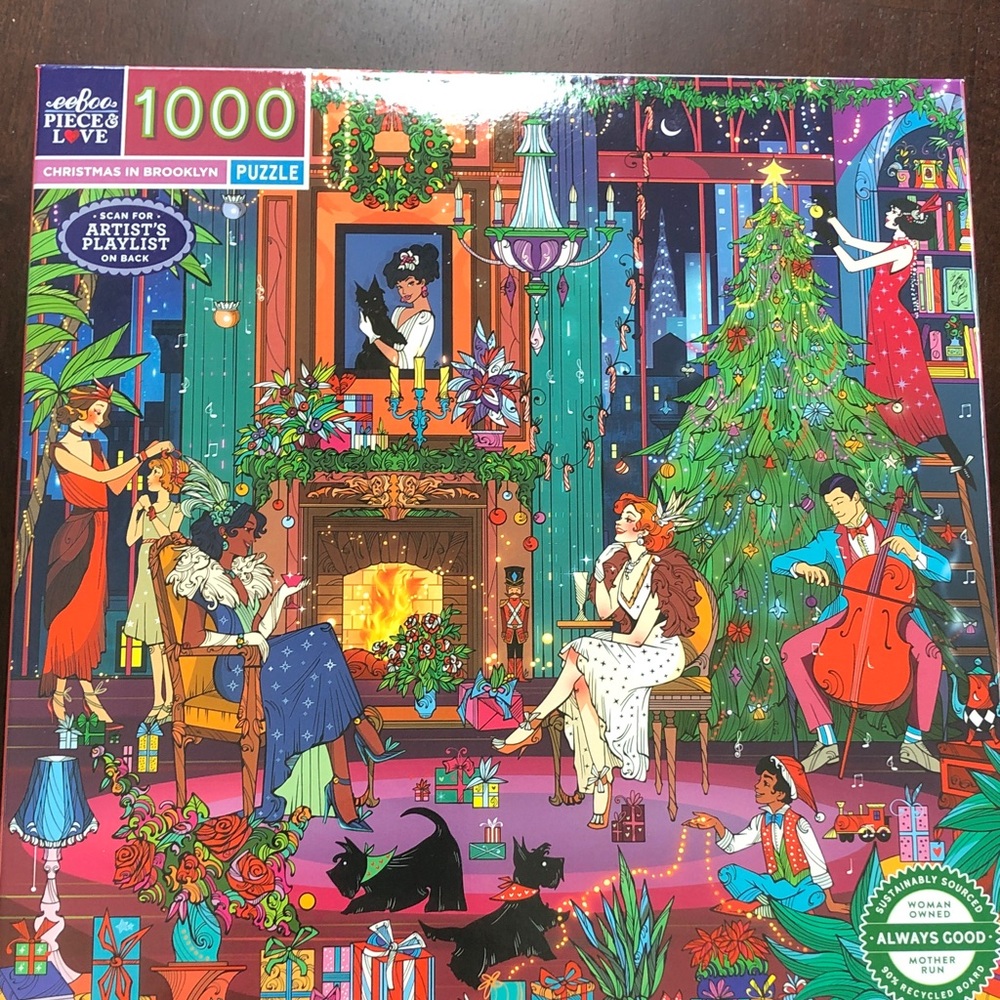EeBoo Christmas in Brooklyn 1000 piece puzzle